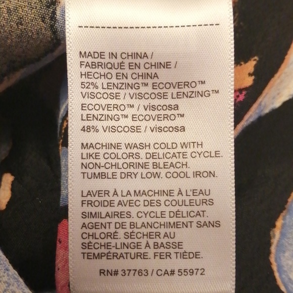 Ella Vibrant Abstract Blouse Size 1 X - Picture 4 of 7